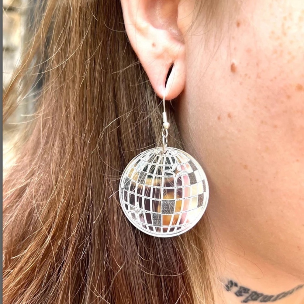 Add Some Sparkle with Our New Disco Ball Dangle Earrings!